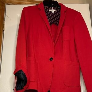 Tommy Hilfiger Red Blazer Jacket Red Womens Size 10